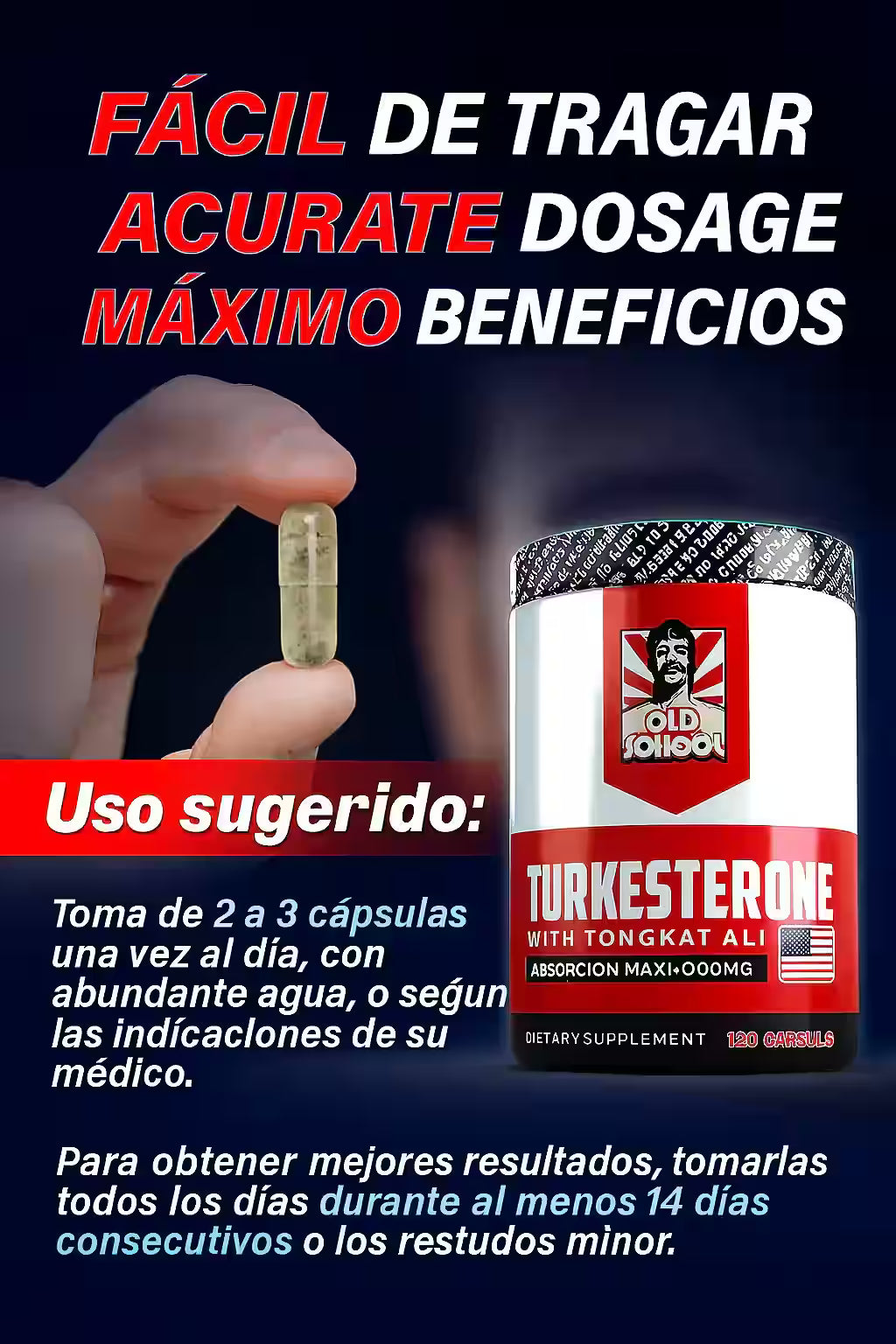 TURKESTERONA OLDSCHOOL - 120 caps - 100% ORIGINAL