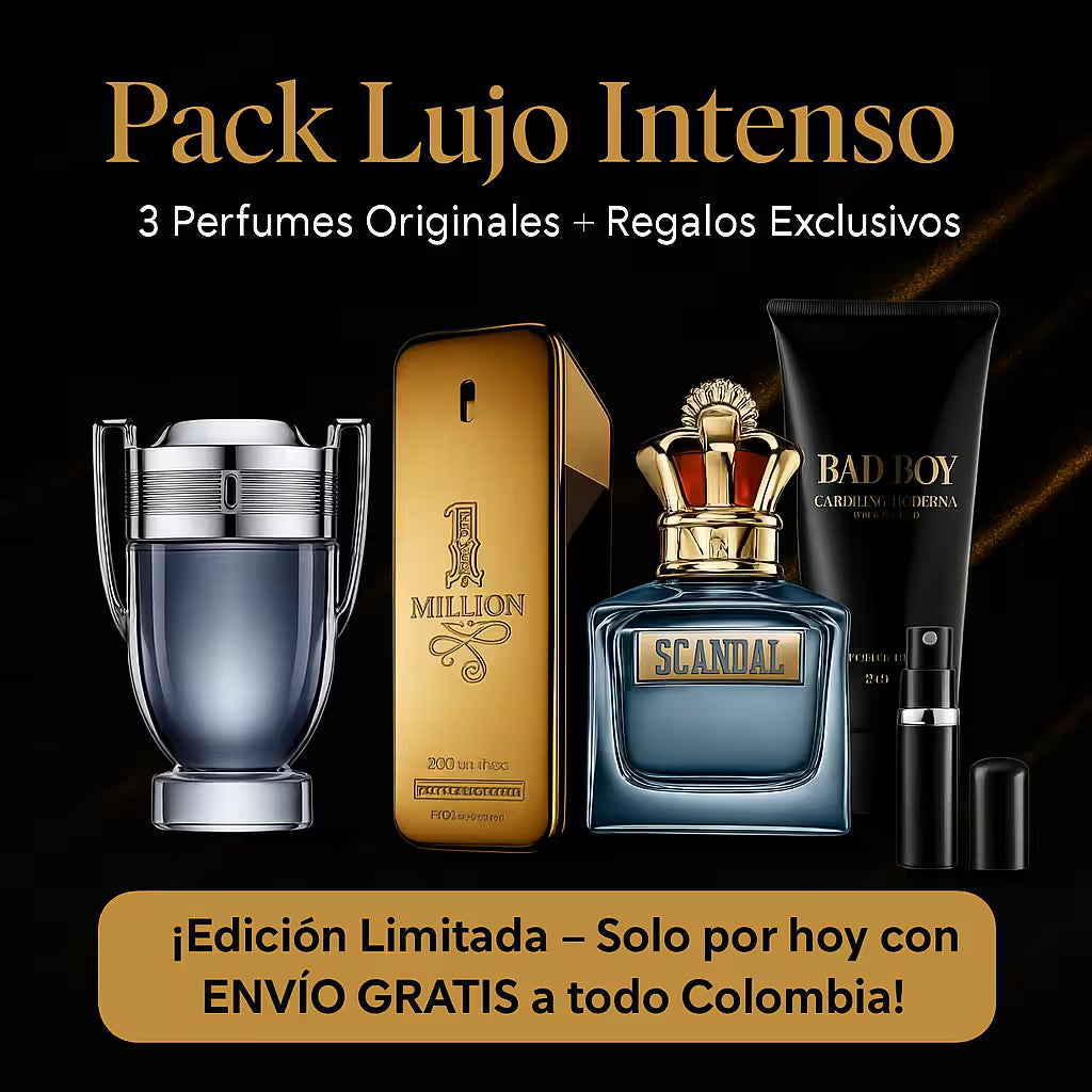 PACK LUJO INTENSO: 3 Perfumes + Regalos Exclusivos