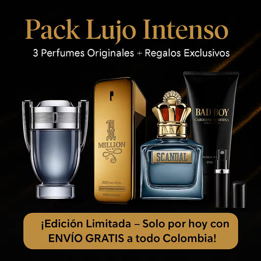 PACK LUJO INTENSO: 3 Perfumes + Regalos Exclusivos