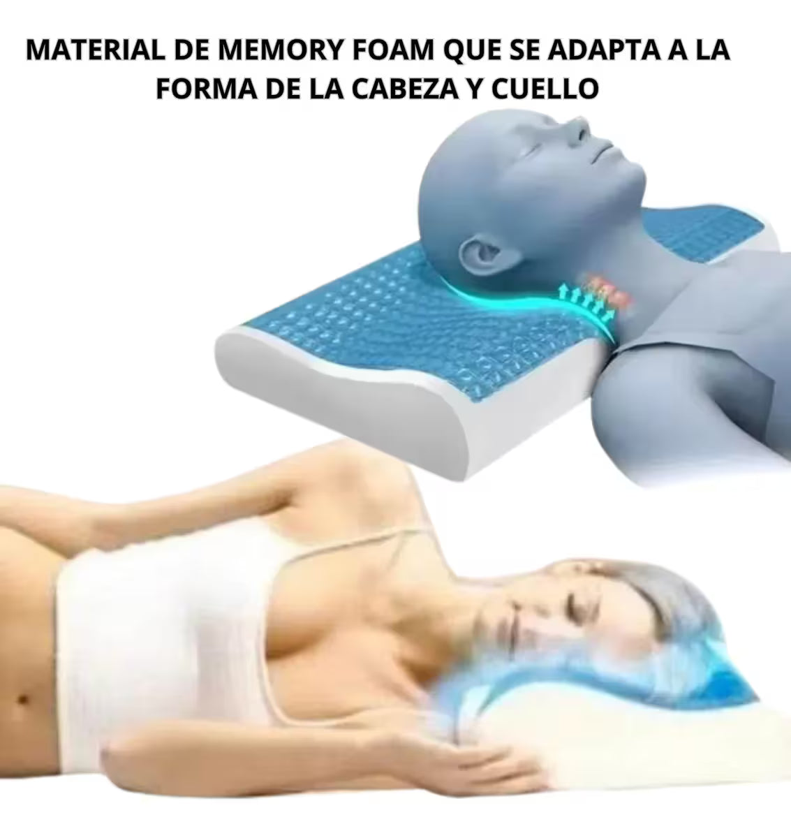 VITALCOOL - Almohada Memory Pillow Ortopédica