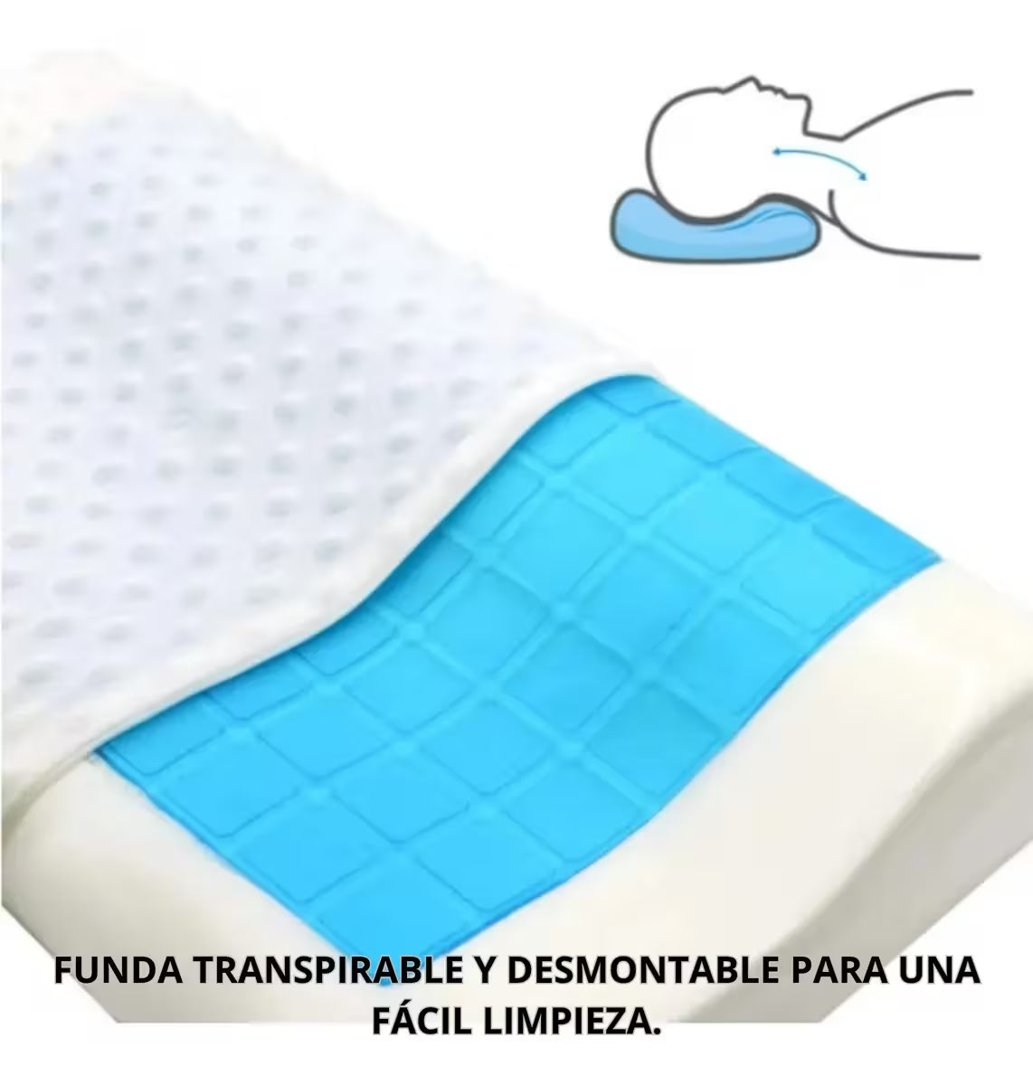 VITALCOOL - Almohada Memory Pillow Ortopédica